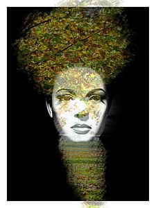 The woman with the leaves