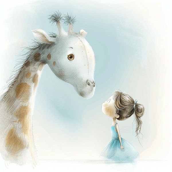 Girl and the Giraffe - 2 | Children's room by Karina Brouwer