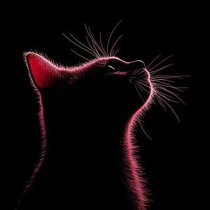 Minimalistische Katzen-Silhouette