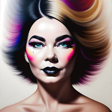 Porträt 5 der beliebten isländischen Sängerin Björk von The Art Kroep