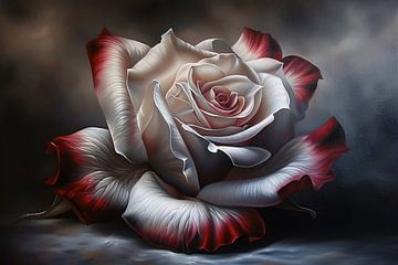 Prachtige moderne schilderij van een roos van Art & Soul Creations