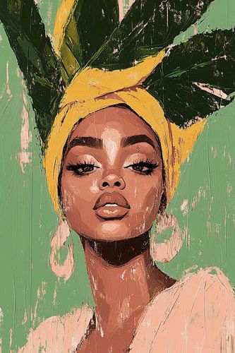 Portrait exotique avec une élégance naturelle