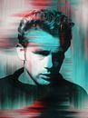 James Dean Abstract Modern Portret in  Blauw Rood van Art By Dominic thumbnail