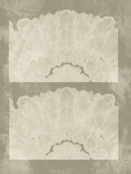 Batik in light taupe and white. Neutral abstract pattern. by Dina Dankers