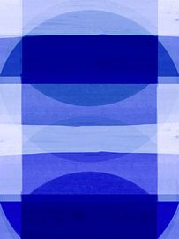 Abstract Organic Shapes Winter Blue Pop Art