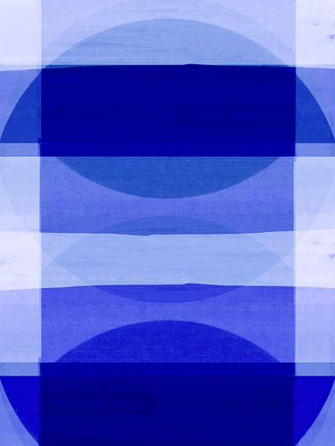 Abstract Organic Shapes Winter Blue Pop Art