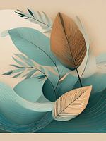 Minimalist Botanical Art – Elegant Leaves Illustration