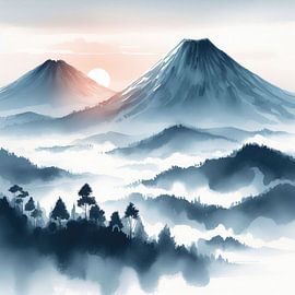 Zwei Berge von Subkhan Khamidi