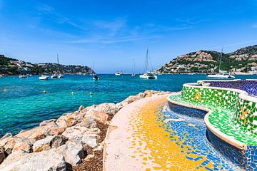 Insel Mallorca, schöner Blick auf die Bucht Port de Andratx von Alex Winter