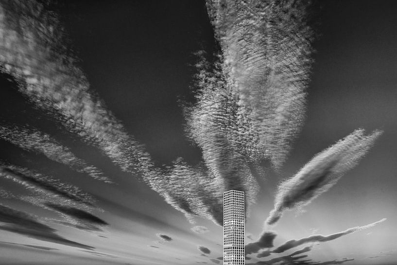 Wolkenkrabber (zwart-wit) von Peter Postmus