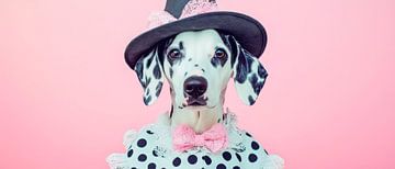 Dalmatian in a festive outfit - Playful by Poster Art Shop