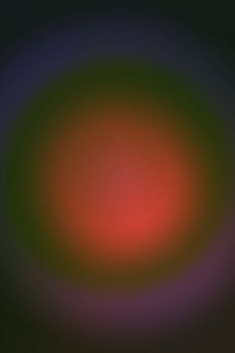 Retro jaren 70 neon kunst. Abstract verloop in oranje, groen, paars, zwart.