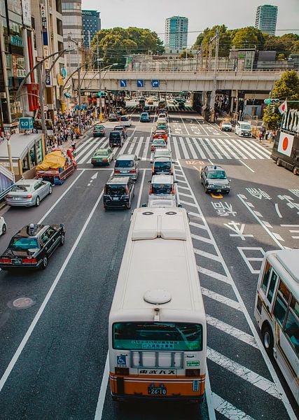 Verkeersstroom Tokio: Urban Pulse van Artivisual