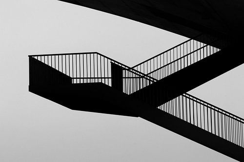 Black-and-white photo of stairs by Bob Janssen