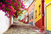 Colorful street in Santa Cruz, La Palma, Canary Islands