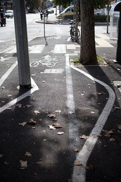 Bicycle path in Bologna, Italy by Kees van Dun