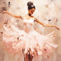 Impressionistic ballerina in pink