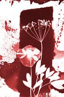 Abstract red flowers