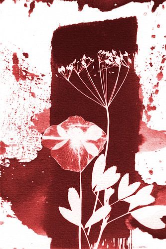 Abstracte rode bloemen