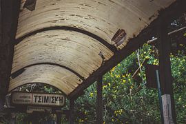 Expired bus stop in Athens by Maartje Abrahams