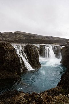 Sigöldufoss waterval in IJsland van Inge de Lange