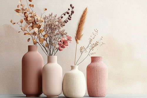 Dried Flowers in Pink Shades