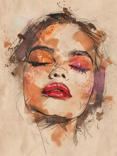 Modernes abstraktes Porträt