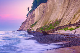 Evening on the chalk coast by Martin Wasilewski