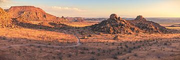 Namibia Damaraland panorama in the evening light by Jean Claude Castor