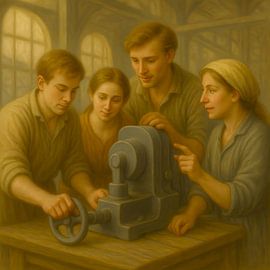 Die Koordinatoren - AI Classica - Menschen bei der Arbeit - Kunst für Unternehmen von Basahen