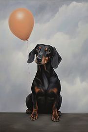 The dachshund and the balloon by Marijke Trienekens