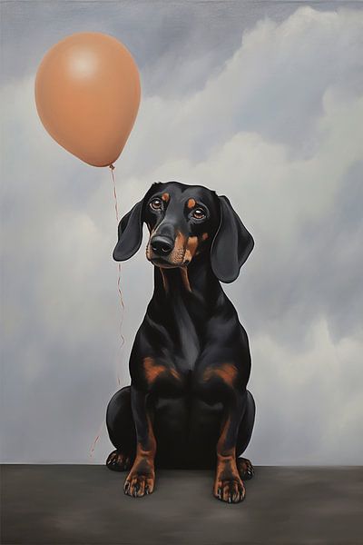 Le teckel et le ballon par Marijke Trienekens
