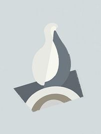 Picasso Studie Grau von FRESH Fine Art