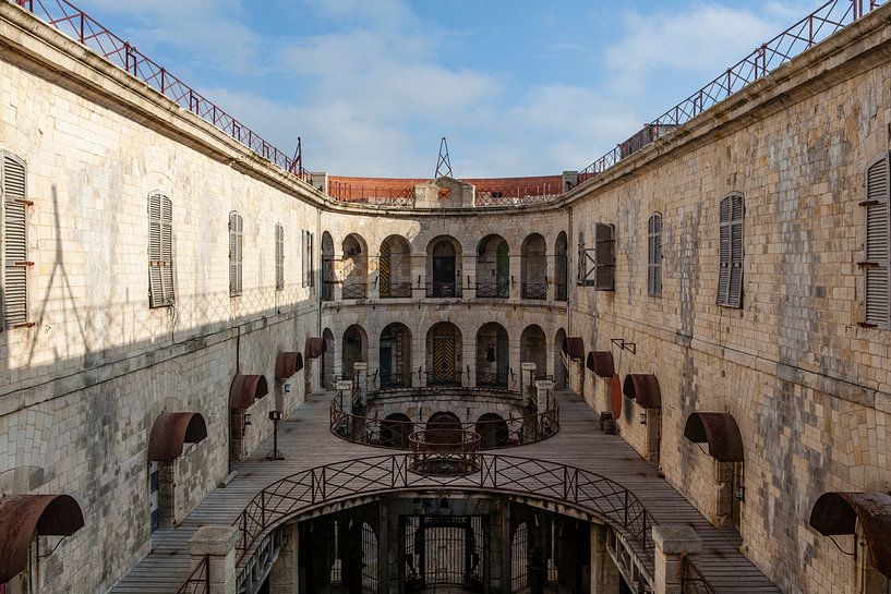 Courtyard of Fort Boyard, France by WorldWidePhotoWeb