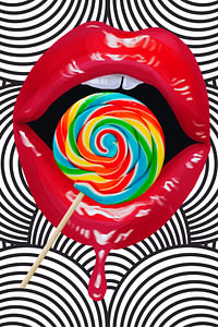 Psychedelische Lippen