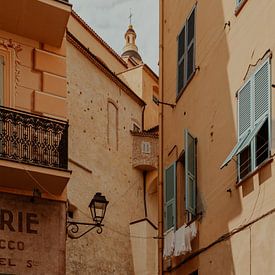 Fifty Shades of Yellow | Travel Photography Art Print in the Streets of Menton | Cote d’Azur, South of France van ByMinouque