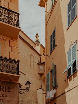 Fifty Shades of Yellow | Travel Photography Art Print in the Streets of Menton | Cote d’Azur, South of France van ByMinouque