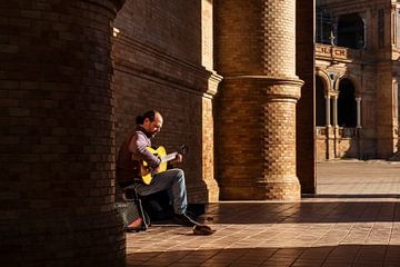 Flamenco gitarist in de zon