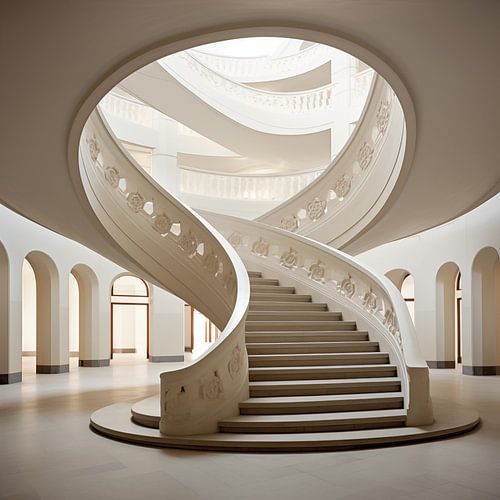 Trappenhal wit minimalistisch met details