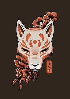 Kitsune Japanische Maske