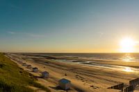 Sunset and beach cottages, Domburg