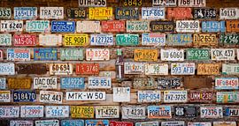 Nummerborden USA van Laura Vink