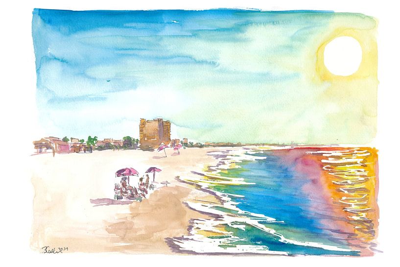 Eenzame strandtijd in Fort Myers Florida van Markus Bleichner