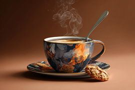 have a hot cup of coffee or cappuccino by Egon Zitter