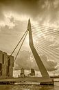 Erasmus Bridge in sepia by Frans Blok - photos, art and other wall decoration thumbnail