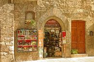 A picturesque street scene in Assisi by Berthold Werner thumbnail