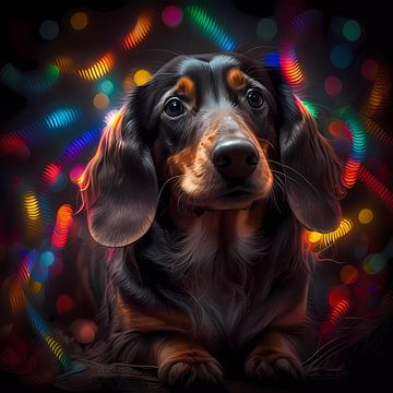 The dachshund and light by Mysterious Spectrum