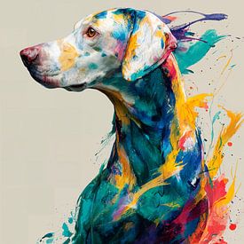 Chien artistique sur Harry Hadders Design