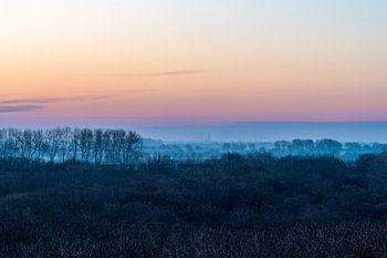Lever de soleil sur la cheminée
