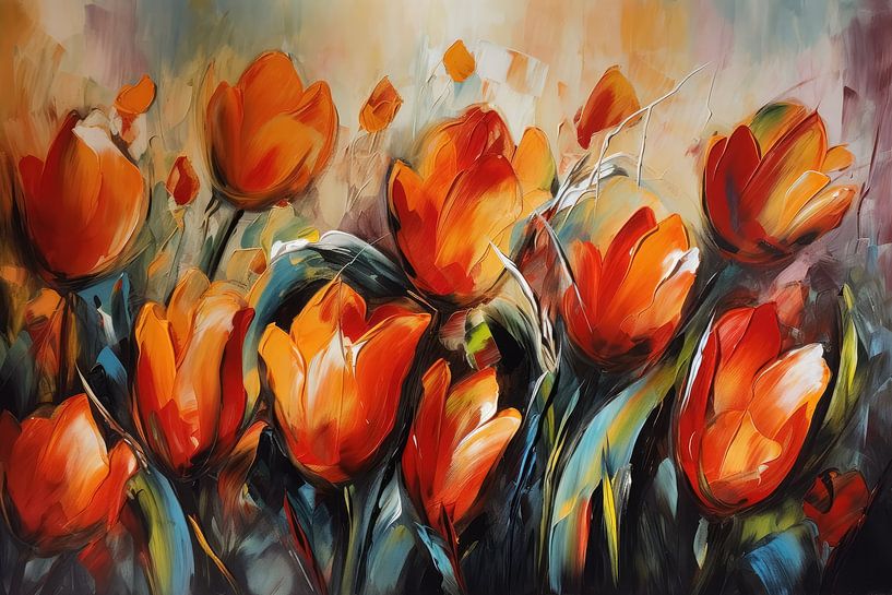 Rode tulpen van Bert Nijholt